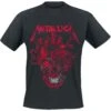 "Heart Skull" T-Shirt Schwarz Von Metallica -Stil Tanz Verkaufsgeschäft 482863a