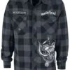 "Brandit Bastards - Checkshirt" Langarmhemd Schwarz/grau Von Motörhead -Stil Tanz Verkaufsgeschäft 488112a