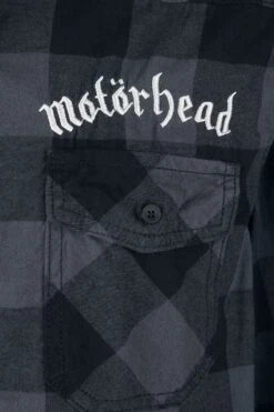 "Brandit Bastards - Checkshirt" Langarmhemd Schwarz/grau Von Motörhead -Stil Tanz Verkaufsgeschäft 488112d