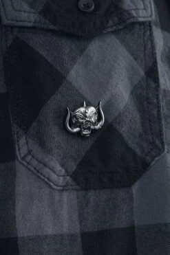 "Brandit Bastards - Checkshirt" Langarmhemd Schwarz/grau Von Motörhead -Stil Tanz Verkaufsgeschäft 488112d3
