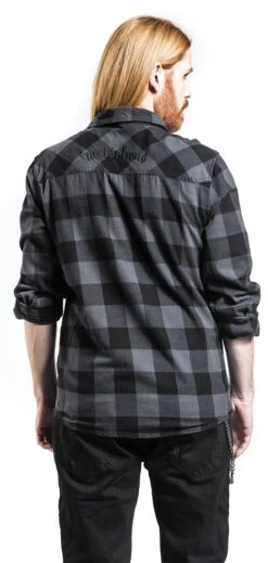 "Brandit Bastards - Checkshirt" Langarmhemd Schwarz/grau Von Motörhead -Stil Tanz Verkaufsgeschäft 488112wb