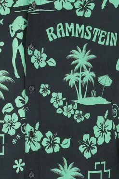 "Mein Land" Kurzarmhemd Schwarz/grün Von Rammstein -Stil Tanz Verkaufsgeschäft 494070d