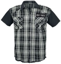 "Top Hat Skull" Kurzarmhemd Schwarz/grau Von Guns N' Roses