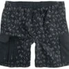 "Badeshorts Mit Runen- Print" Badeshort Grau Von Black Premium By EMP -Stil Tanz Verkaufsgeschäft 511367a