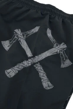 "Badeshorts Mit Runen Und Thors Hammer Print" Badeshort Schwarz Von Black Premium By EMP -Stil Tanz Verkaufsgeschäft 511370d