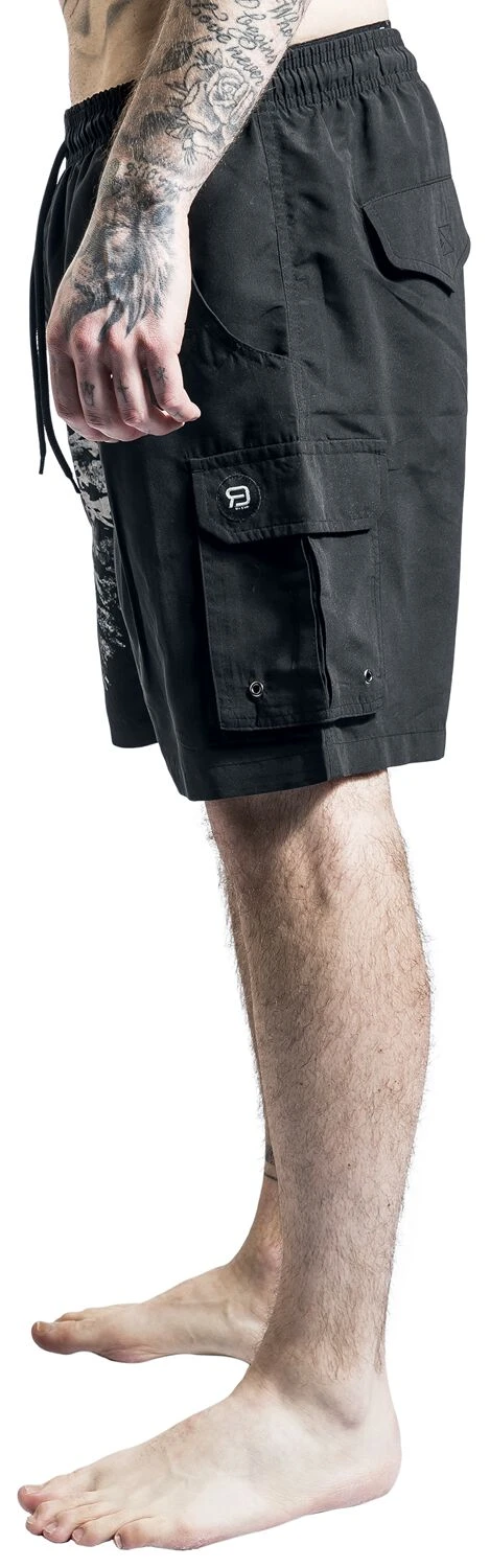 "Badeshorts Mit Batik Motiv" Badeshort Schwarz Von RED By EMP 8 "Badeshorts Mit Batik Motiv" Badeshort Schwarz Von RED By EMP – Bild 6