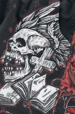 "Badeshorts Mit Totenkopf Print" Badeshort Schwarz Von Rock Rebel By EMP -Stil Tanz Verkaufsgeschäft 511491d2
