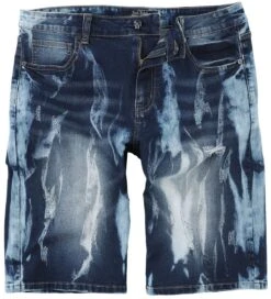 "Shorts Mit Starker Waschung" Short Blau Von Rock Rebel By EMP