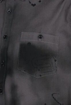 "Kurzarmhemd Mit Airbrush- Effekt" Kurzarmhemd Grau Von RED By EMP -Stil Tanz Verkaufsgeschäft 512426d