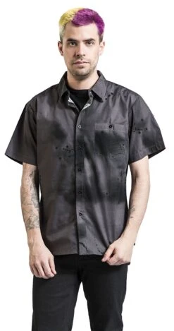 "Kurzarmhemd Mit Airbrush- Effekt" Kurzarmhemd Grau Von RED By EMP -Stil Tanz Verkaufsgeschäft 512426wa