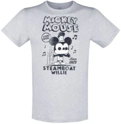 Stil Tanz Verkaufsgeschäft 3 "Micky Maus - Steamboat Willie" T-Shirt Grau Von Funko