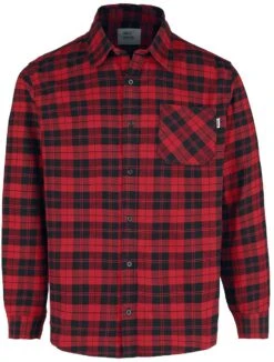 "Riley Flannel Shirt" Flanellhemd Rot Von Vintage Industries