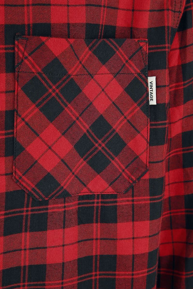 "Riley Flannel Shirt" Flanellhemd Rot Von Vintage Industries 5 "Riley Flannel Shirt" Flanellhemd Rot Von Vintage Industries – Bild 3