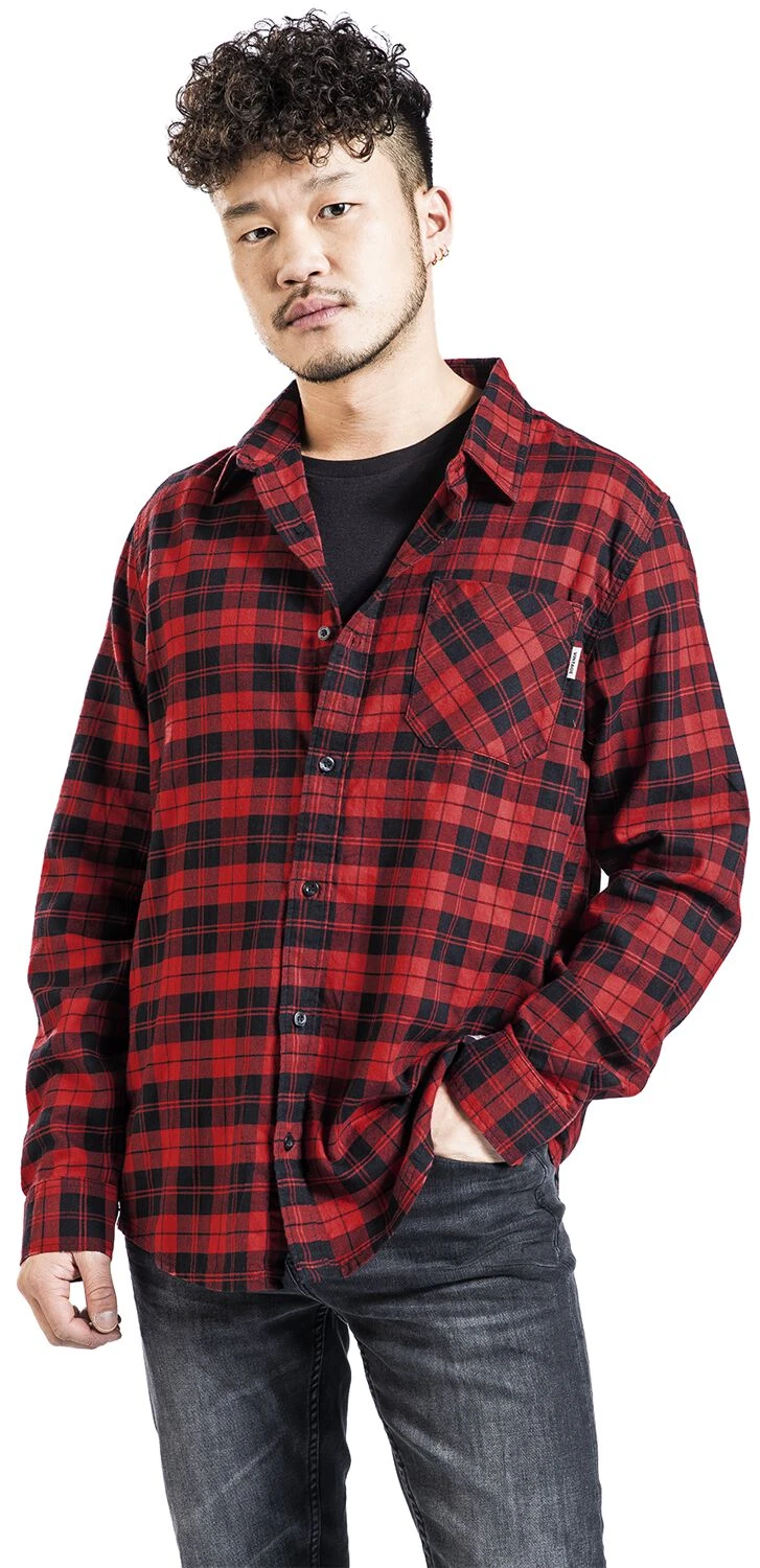 "Riley Flannel Shirt" Flanellhemd Rot Von Vintage Industries 7 "Riley Flannel Shirt" Flanellhemd Rot Von Vintage Industries – Bild 5