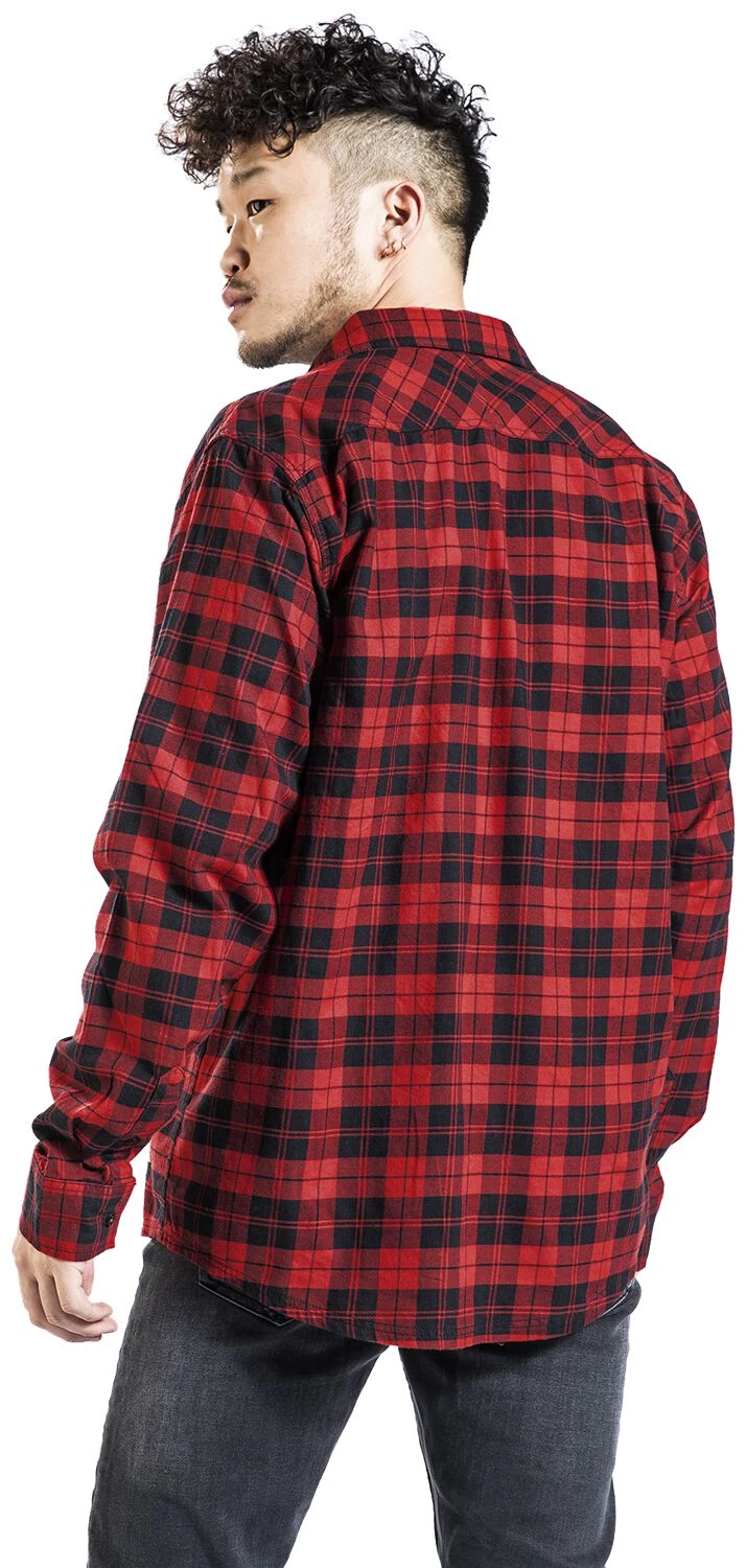 "Riley Flannel Shirt" Flanellhemd Rot Von Vintage Industries 8 "Riley Flannel Shirt" Flanellhemd Rot Von Vintage Industries – Bild 6