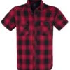 "Checkshirt Halfsleeve" Kurzarmhemd Schwarz/rot Von Brandit