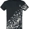 "T-Shirt Mit Weißen Flecken Und Stickerei" T-Shirt Schwarz Von Black Premium By EMP