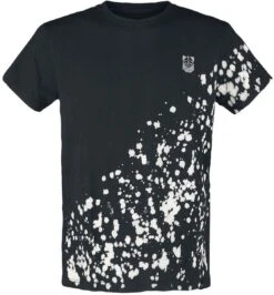"T-Shirt Mit Weißen Flecken Und Stickerei" T-Shirt Schwarz Von Black Premium By EMP