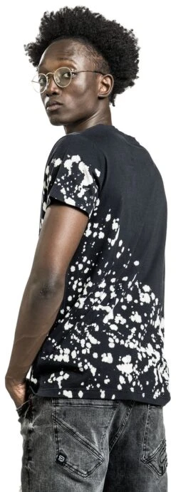 "T-Shirt Mit Weißen Flecken Und Stickerei" T-Shirt Schwarz Von Black Premium By EMP -Stil Tanz Verkaufsgeschäft 519925wb