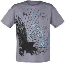 "T-Shirt Mit Rabenprint" T-Shirt Lila Von Black Premium By EMP