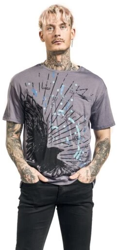 "T-Shirt Mit Rabenprint" T-Shirt Lila Von Black Premium By EMP -Stil Tanz Verkaufsgeschäft 519928wa