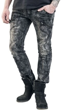 "Pete" Jeans Schwarz Von Rock Rebel By EMP -Stil Tanz Verkaufsgeschäft 521607wa