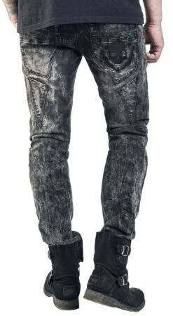 "Pete" Jeans Schwarz Von Rock Rebel By EMP -Stil Tanz Verkaufsgeschäft 521607wb