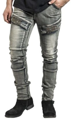 "Pete" Jeans Grau Von Rock Rebel By EMP -Stil Tanz Verkaufsgeschäft 521625wa