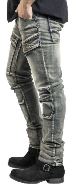 "Pete" Jeans Grau Von Rock Rebel By EMP -Stil Tanz Verkaufsgeschäft 521625wa2