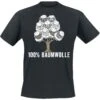 "100% Baumwolle" T-Shirt Schwarz Von Tierisch