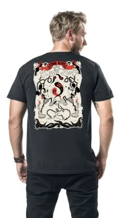 "Come Alive" T-Shirt Schwarz Von Mickey Mouse -Stil Tanz Verkaufsgeschäft 522233wb