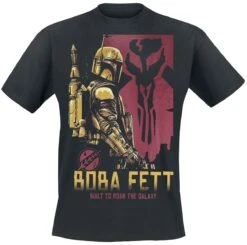 "The Book Of Boba Fett - Roam The Galaxy" T-Shirt Schwarz Von Star Wars