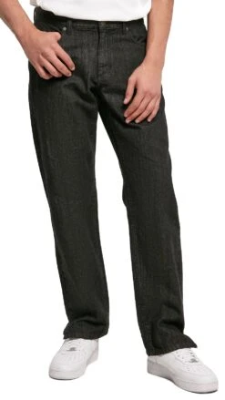 "Straight Slit Jeans" Jeans Schwarz Von Urban Classics -Stil Tanz Verkaufsgeschäft 523540wd