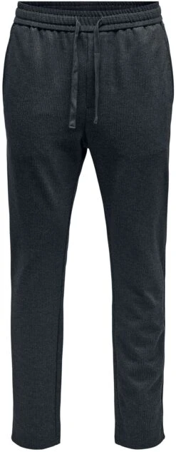 "ONSLINUS Tap Stripe 3492 Pant" Stoffhose Schwarz Von ONLY And SONS