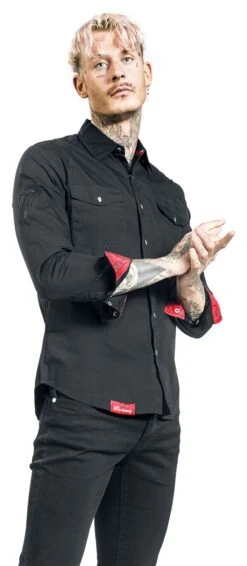 "EMP Signature Collection" Langarmhemd Schwarz Von The Rolling Stones -Stil Tanz Verkaufsgeschäft 527649wa