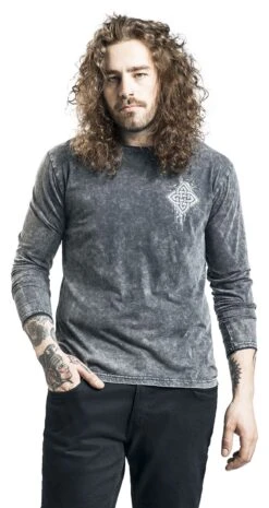 "Langarmshirt Mit Rückenprint" Langarmshirt Schwarz Von Black Premium By EMP -Stil Tanz Verkaufsgeschäft 527987wa