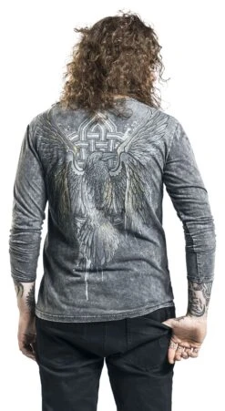 "Langarmshirt Mit Rückenprint" Langarmshirt Schwarz Von Black Premium By EMP -Stil Tanz Verkaufsgeschäft 527987wb