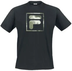 "BRINDISI Dropped Shoulder Tee" T-Shirt Schwarz Von Fila