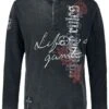 "Rockiges Langarmshirt Mit Prints" Langarmshirt Grau Von Rock Rebel By EMP -Stil Tanz Verkaufsgeschäft 528926a