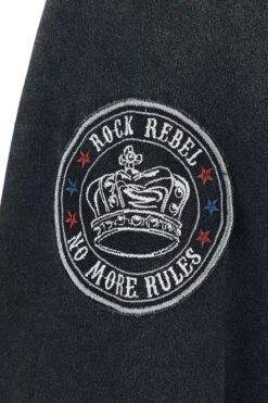 "Rockiges Langarmshirt Mit Prints" Langarmshirt Grau Von Rock Rebel By EMP -Stil Tanz Verkaufsgeschäft 528926d