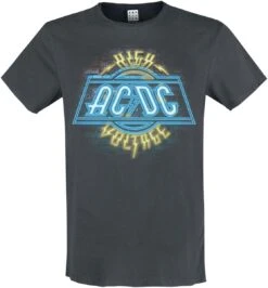 "Amplified Collection - High Voltage Neon" T-Shirt Charcoal Von AC/DC