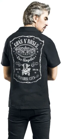 "Amplified Collection - Washed Slub" Poloshirt Schwarz Von Guns N' Roses -Stil Tanz Verkaufsgeschäft 530490wb
