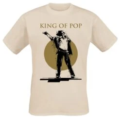 "King Of Pop MJ" T-Shirt Beige Von Michael Jackson