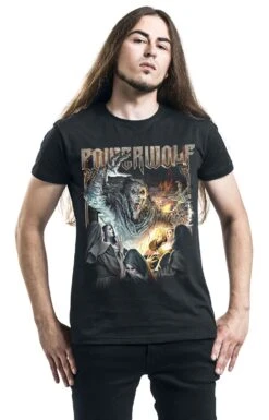 "Mass" T-Shirt Schwarz Von Powerwolf -Stil Tanz Verkaufsgeschäft 534818wa