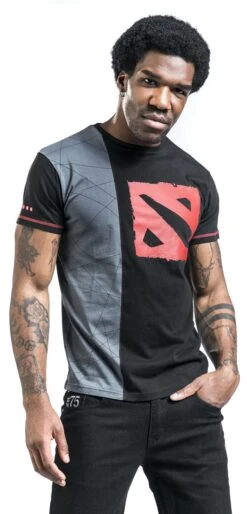 "Team Up" T-Shirt Schwarz/grau Von DOTA 2 -Stil Tanz Verkaufsgeschäft 537075wa