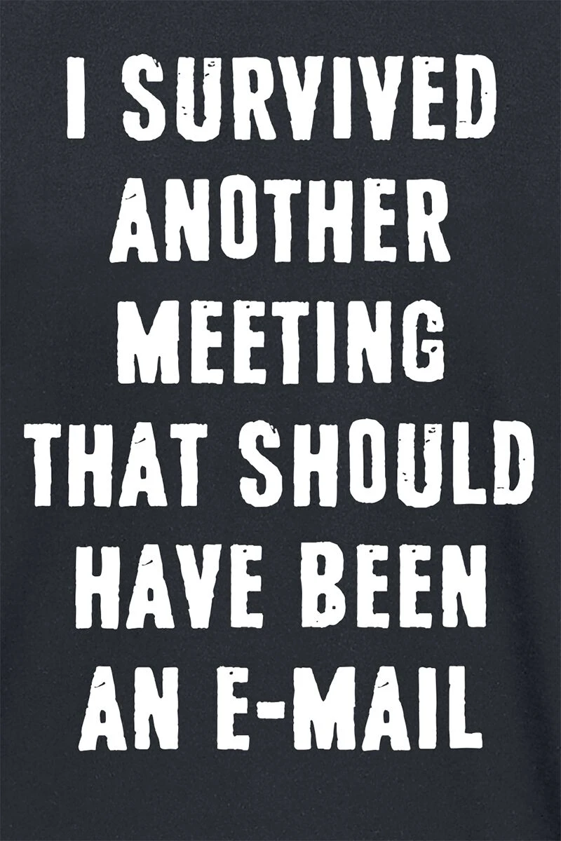 "Another Meeting" T-Shirt Schwarz Von Beruf & Karriere 4 "Another Meeting" T-Shirt Schwarz Von Beruf & Karriere – Bild 2