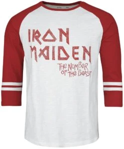 "EMP Signature Collection" Langarmshirt Altweiß/rot Von Iron Maiden