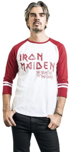 "EMP Signature Collection" Langarmshirt Altweiß/rot Von Iron Maiden -Stil Tanz Verkaufsgeschäft 538483wa