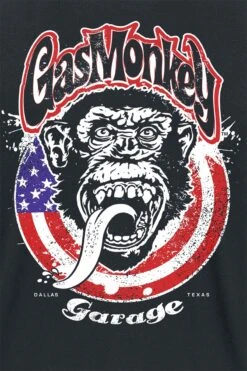 "USA Flag" T-Shirt Schwarz Von Gas Monkey Garage -Stil Tanz Verkaufsgeschäft 547848d