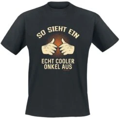 "So Sieht Ein Echt Cooler Onkel Aus" T-Shirt Schwarz Von Familie & Freunde
